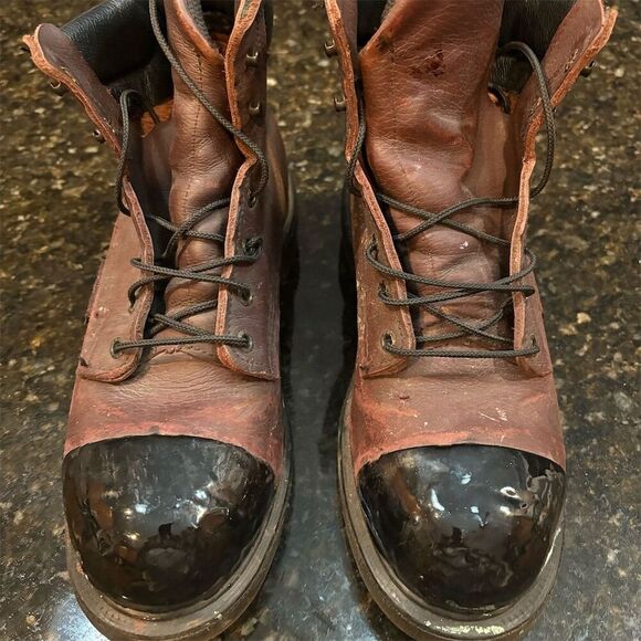 Red Wing Shoes Other - Red Wing Men's Brown Leather Combat Work Boots Size 9 Lace-Up Durable